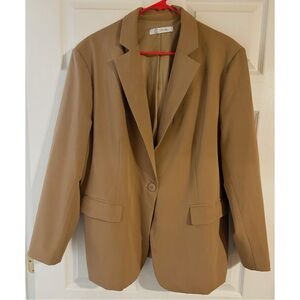 Women's Camel Blazer Jacket